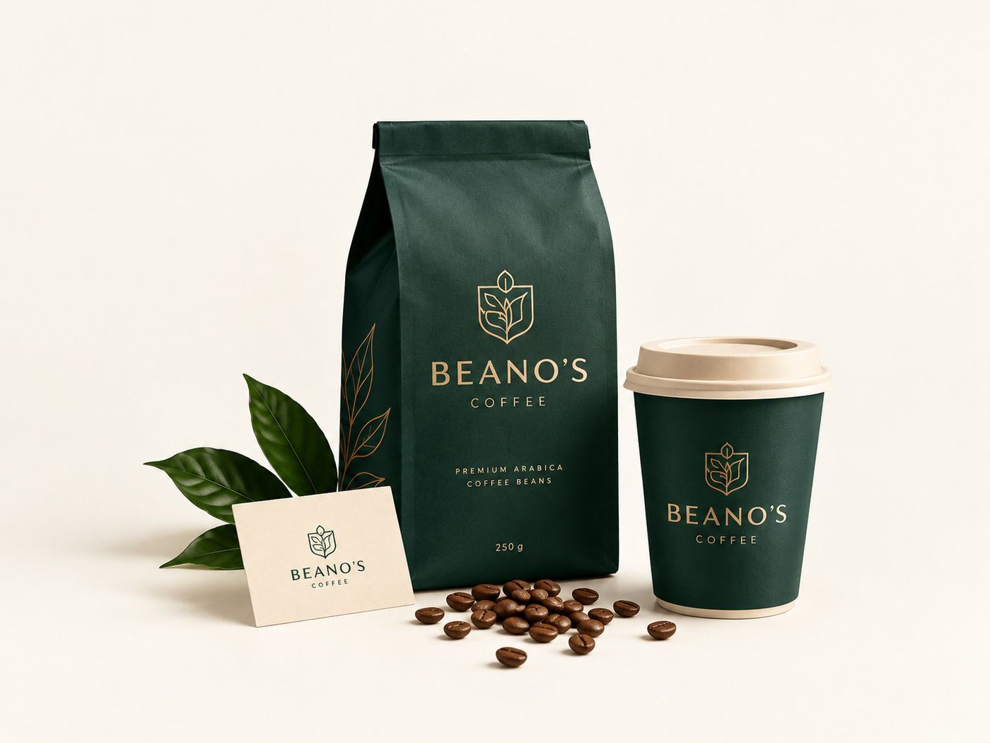 Example of brand identity applied in different elements