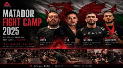 Matador Fight Camp Swansea Wales Brazilian Jiu Jitsu seminar featuring Dean Lister Roy Dean Ashley Williams and Marcin Maciulewicz