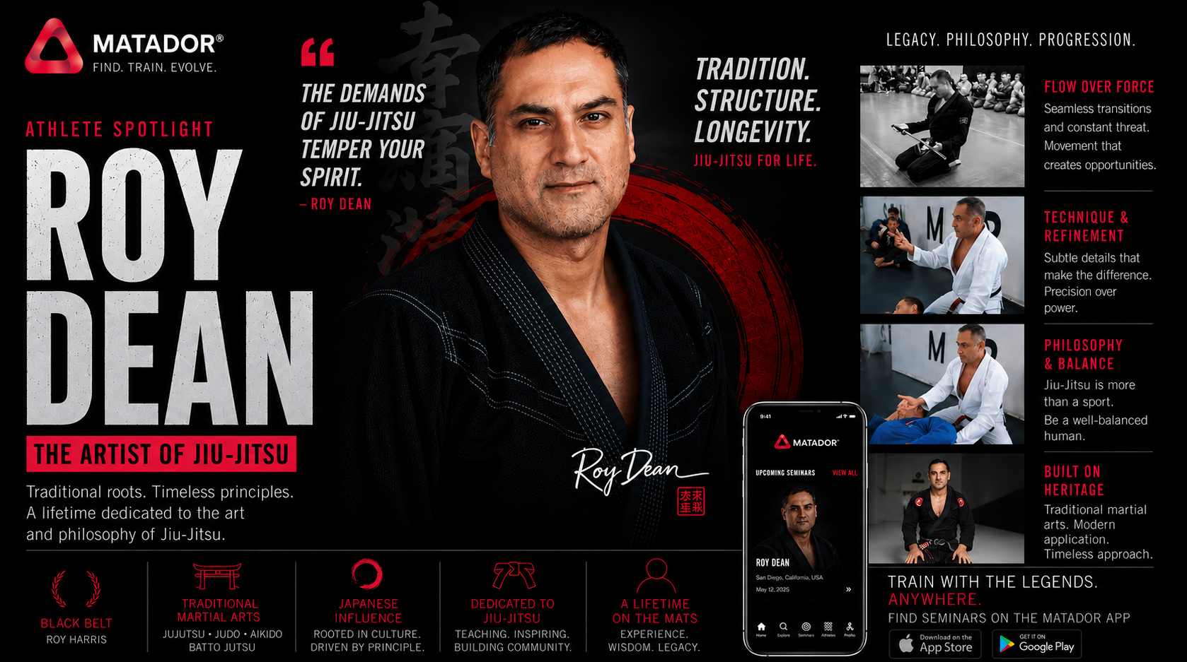 Roy Dean demonstrating jiu-jitsu technique at BJJ seminar featured on Matador