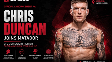 Chris Duncan joining the Matador combat sports platform as a UFC lightweight fighter from Scotland