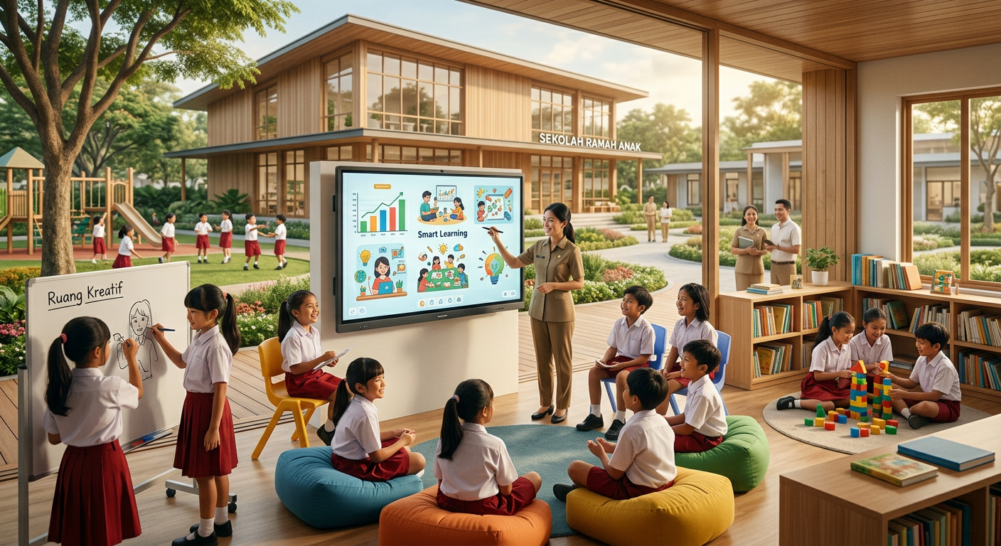 Fitur Wajib Sekolah Ramah Anak 2027: Smart Learning hingga Ruang Kreatif Tanpa Bullying