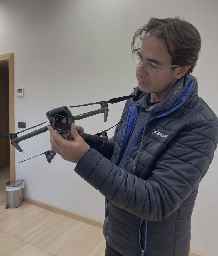 Mostrando los detalles de un dron