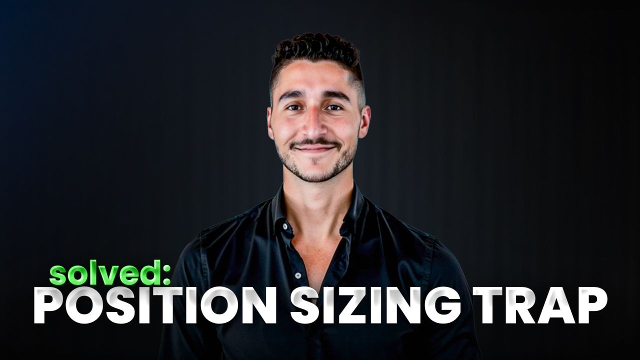 position sizing in trading trap graphic with André saying "solved"