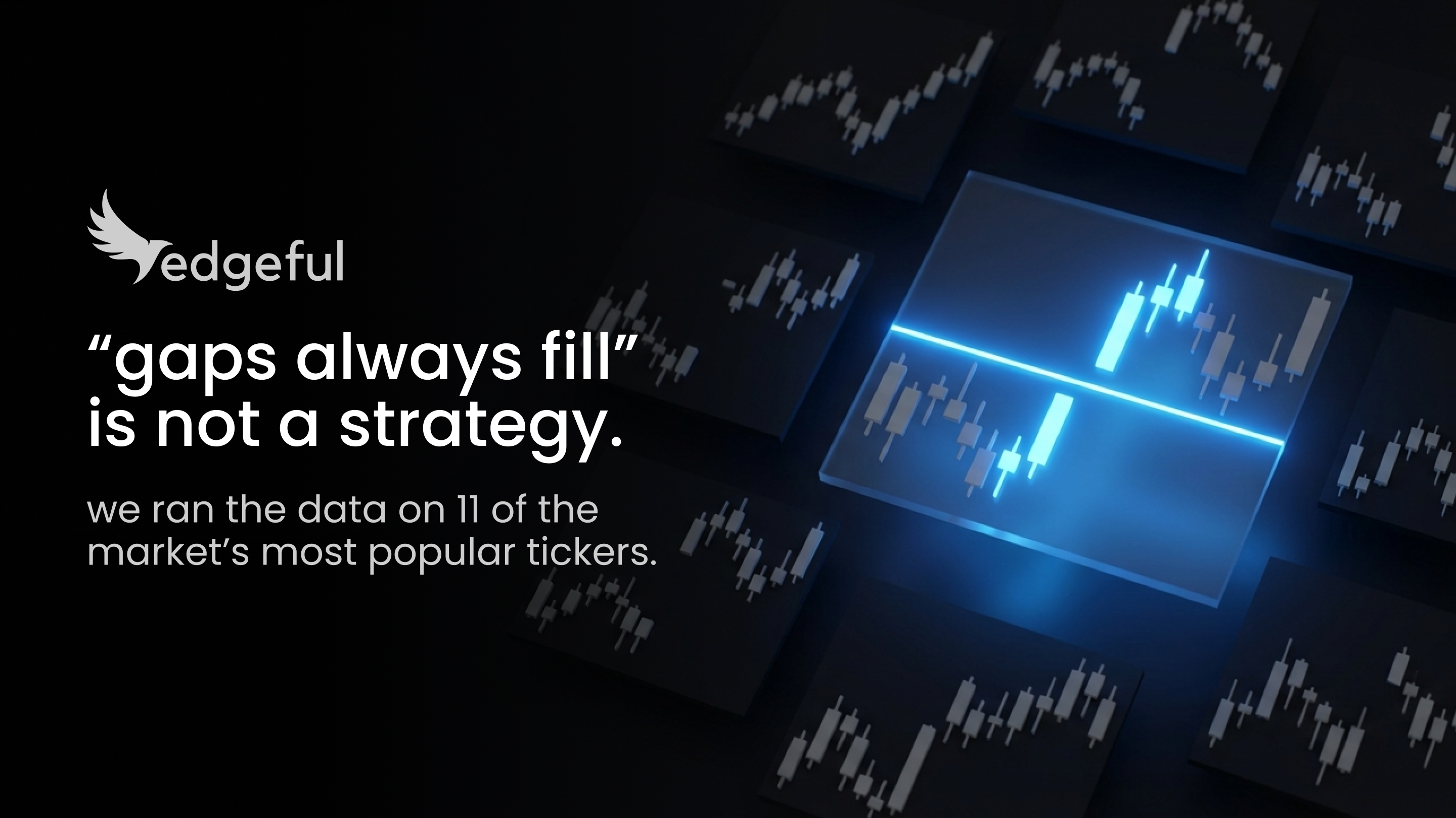 half gaps vs full gaps comparison showing gap fill levels on a futures chart