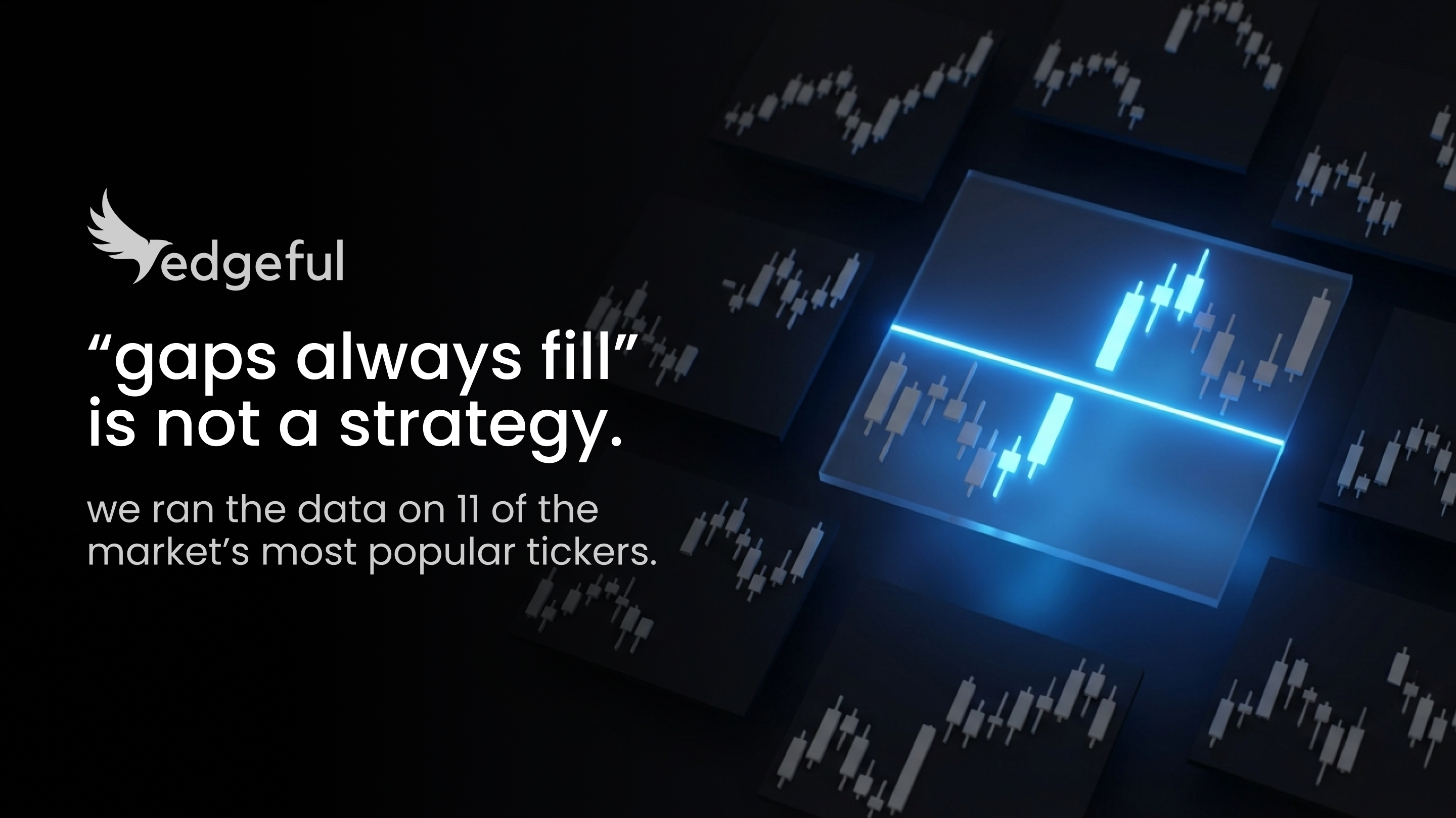 half gaps vs full gaps comparison showing gap fill levels on a futures chart