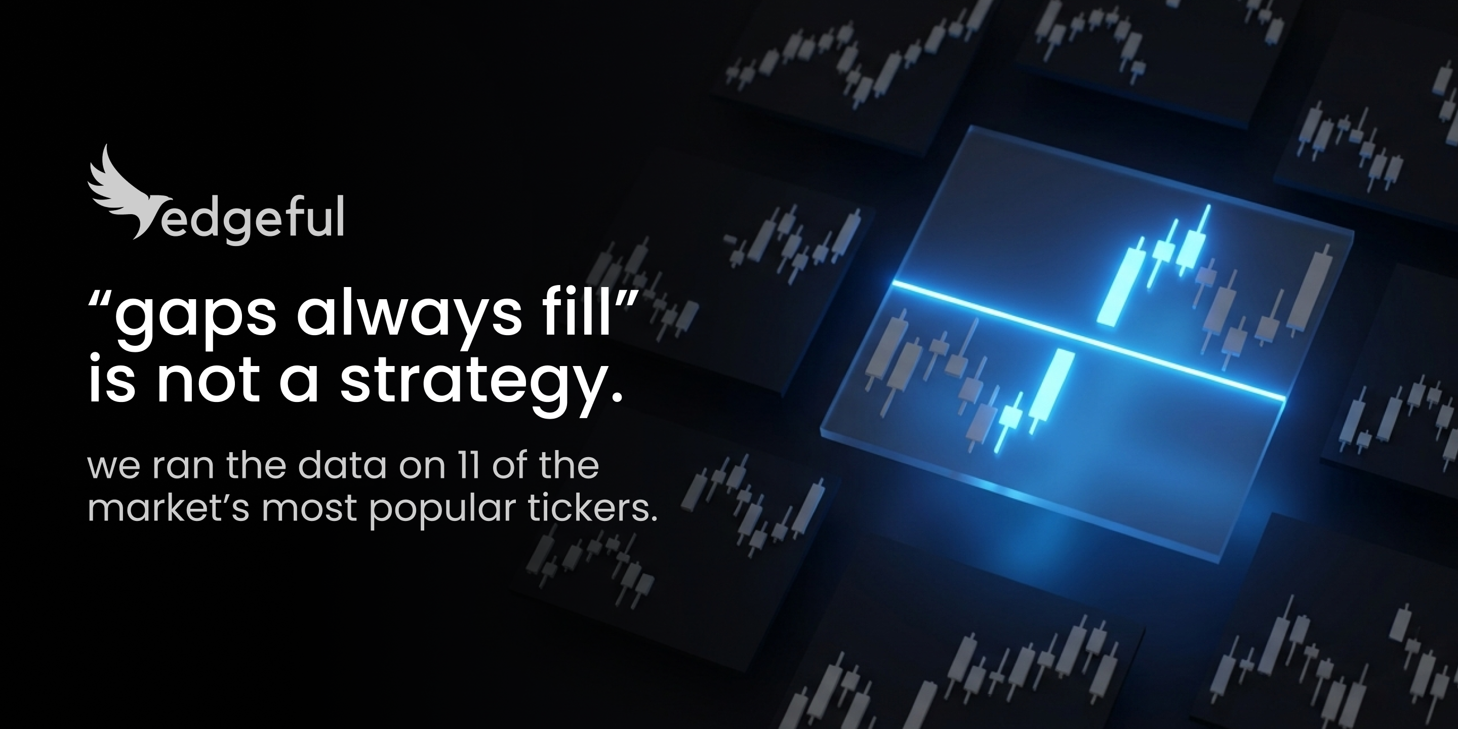 half gaps vs full gaps comparison showing gap fill levels on a futures chart
