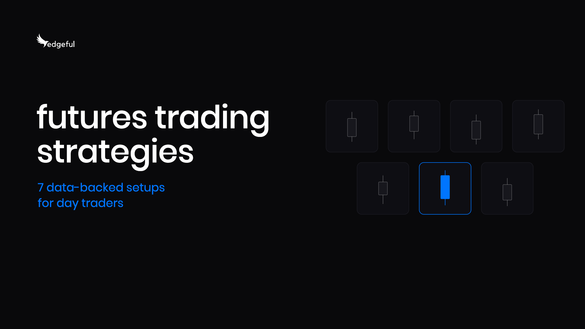 futures trading strategies: 7 data-backed setups for day traders, seven candlestick setups with one highlighted in blue