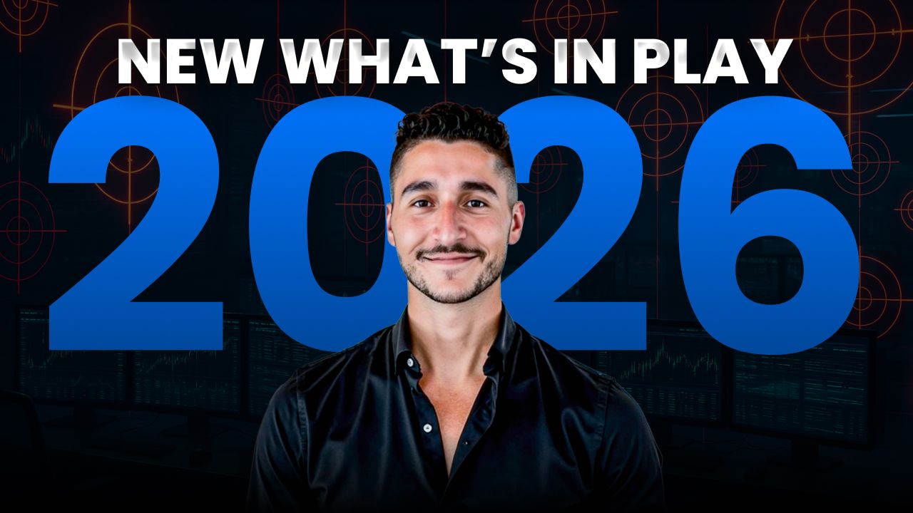 dgeful what's in play dashboard showing live probability data, bias, and targets for ES and NQ futures trading setups