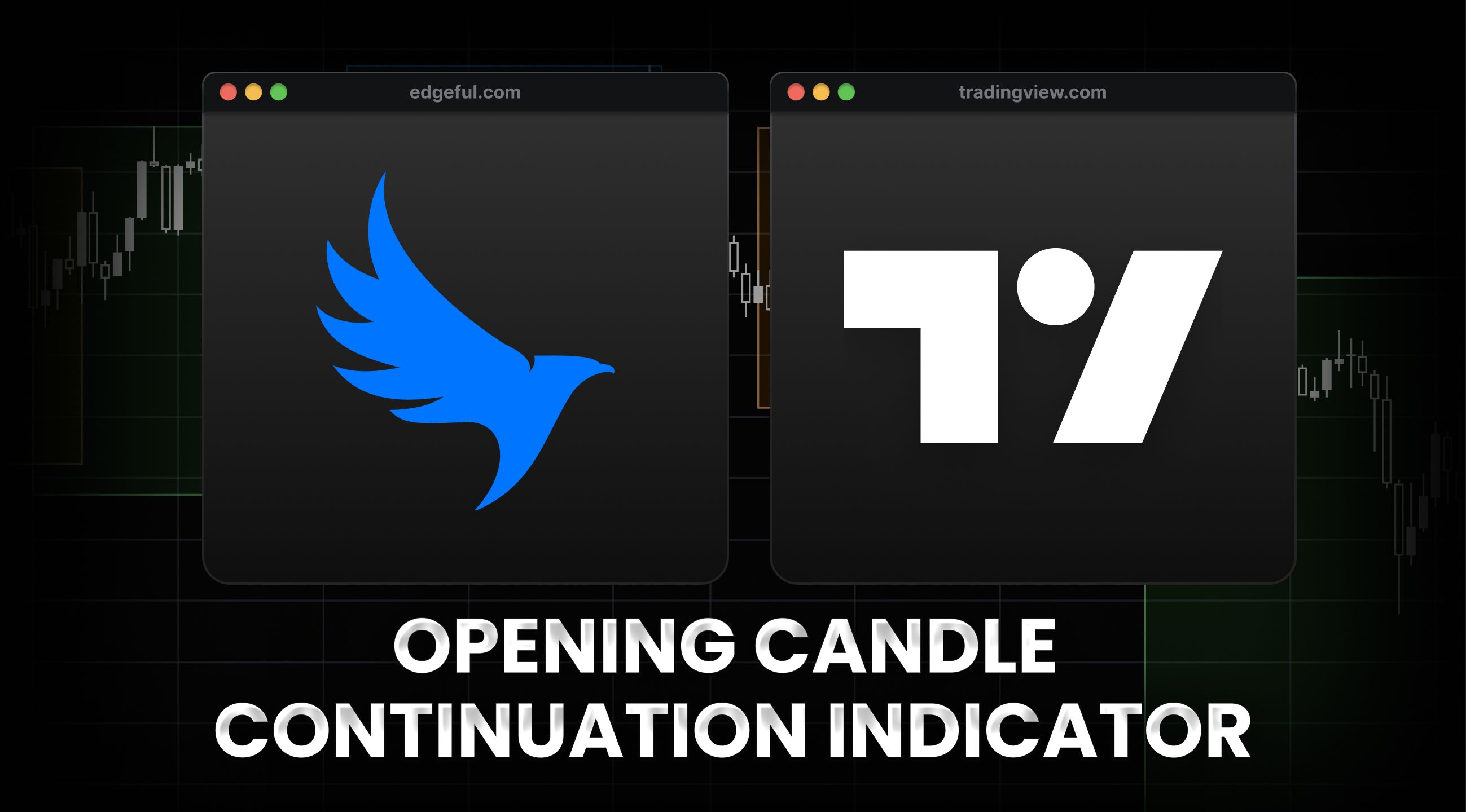 opening candle continuation indicator on TradingView showing green first hour box with high and low lines on YM chart