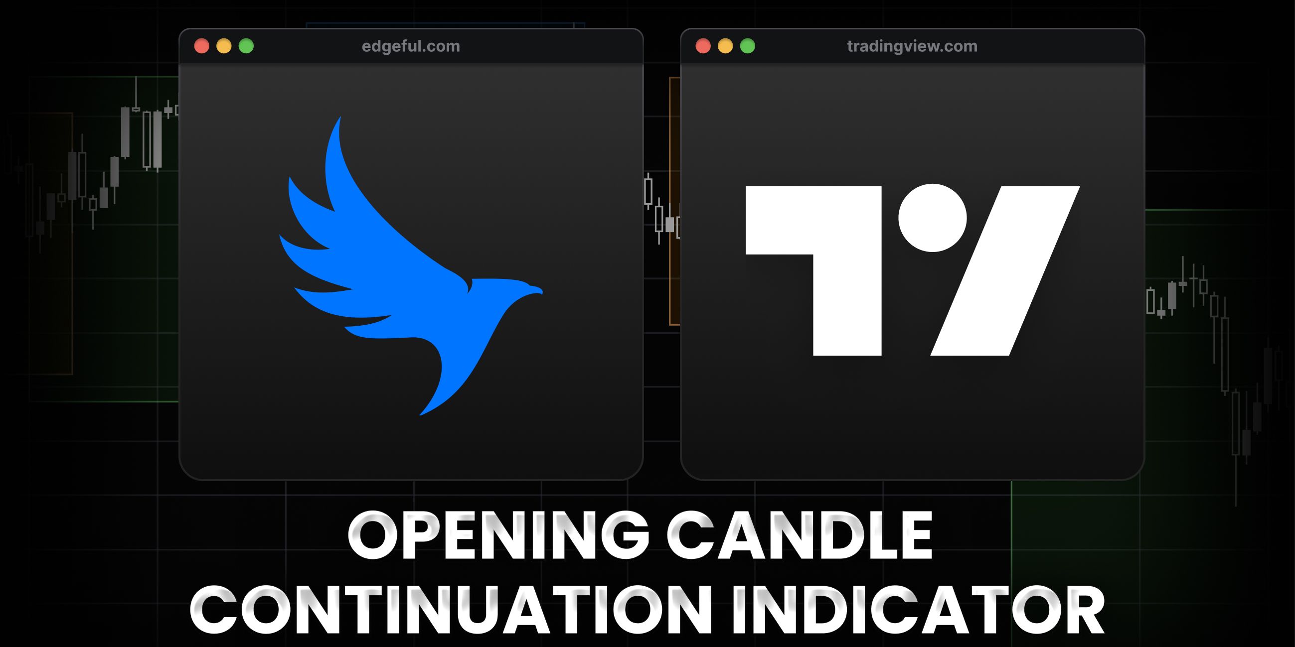 opening candle continuation indicator on TradingView showing green first hour box with high and low lines on YM chart
