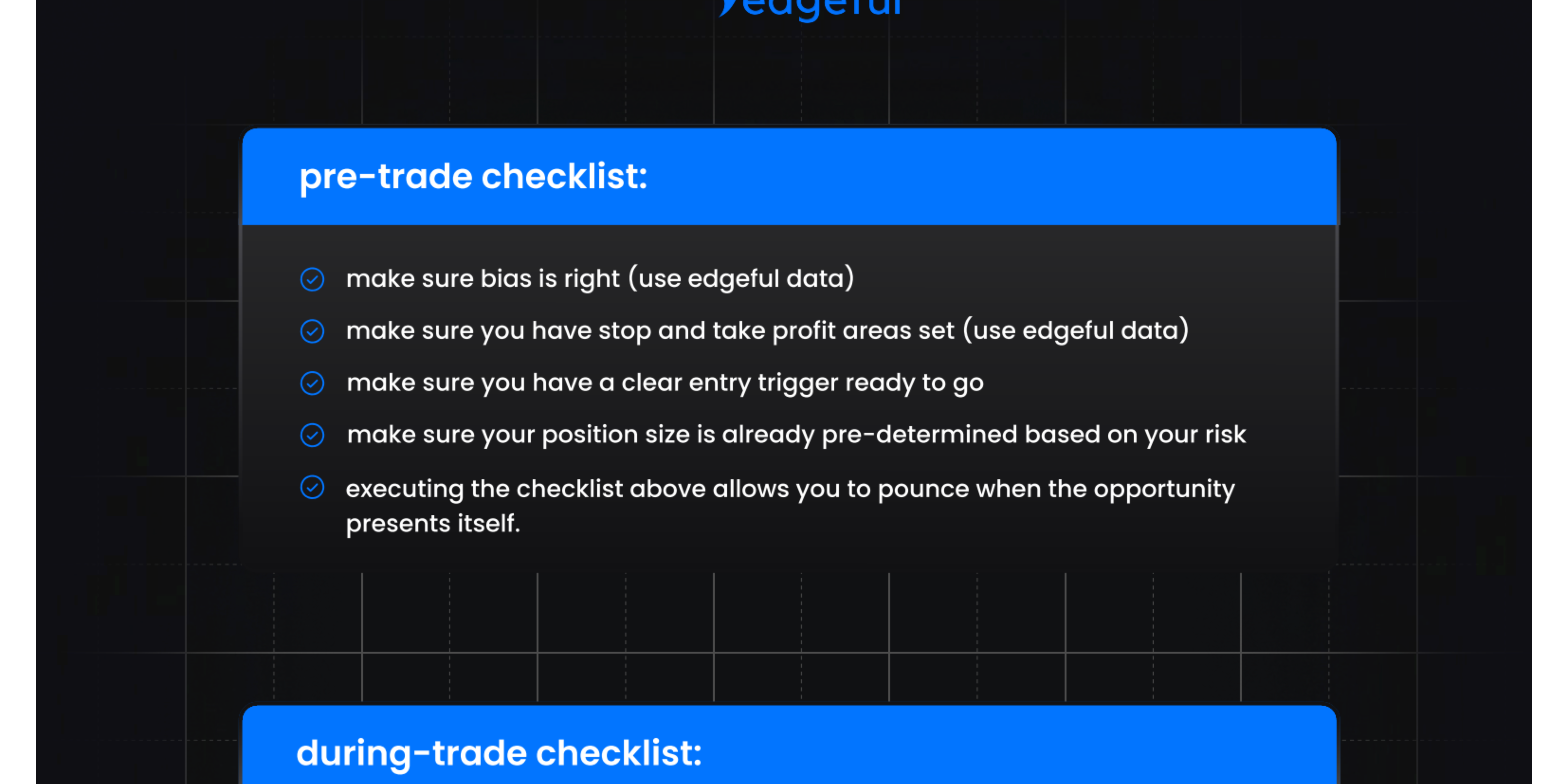 a sneak peak into edgeful's ultimate trading psychology checklist.