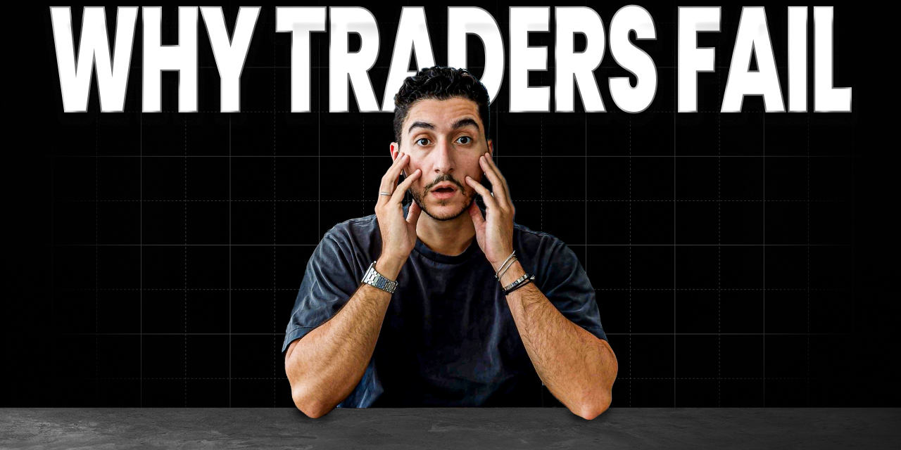 why traders fail feature image showing André with his hands on face, emotional that traders fail and don't use data in their trading