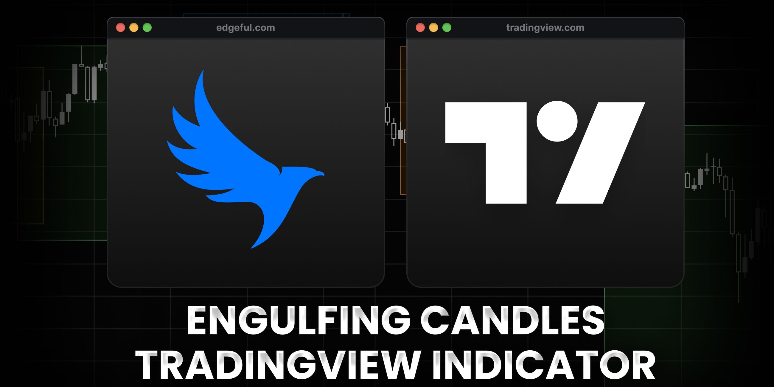 engulfing candles indicator on TradingView chart automatically highlighting bullish and bearish engulfing candle patterns with continuation targets