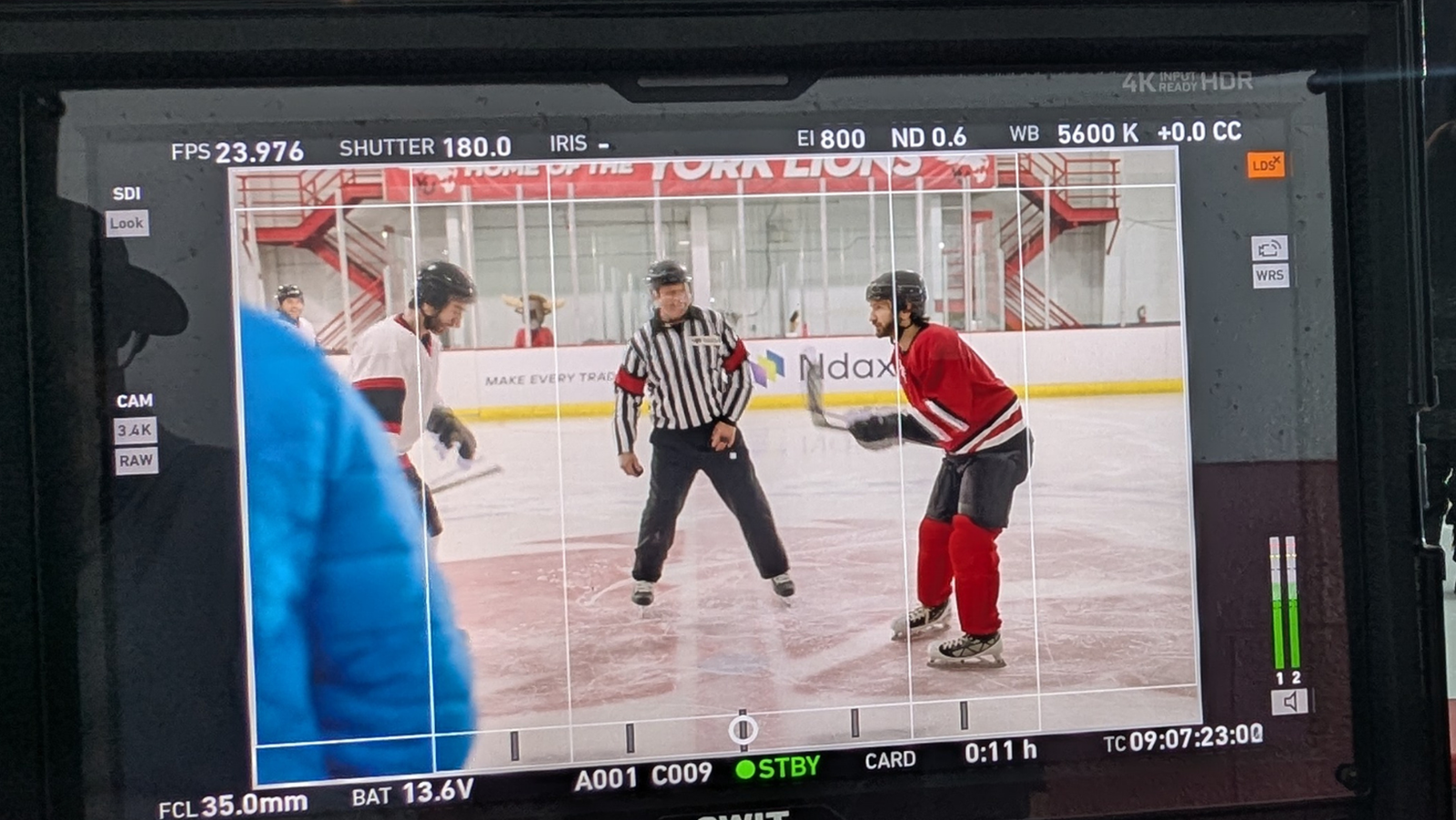 Campagne NDAX des séries de la LNH, coulisses de tournage