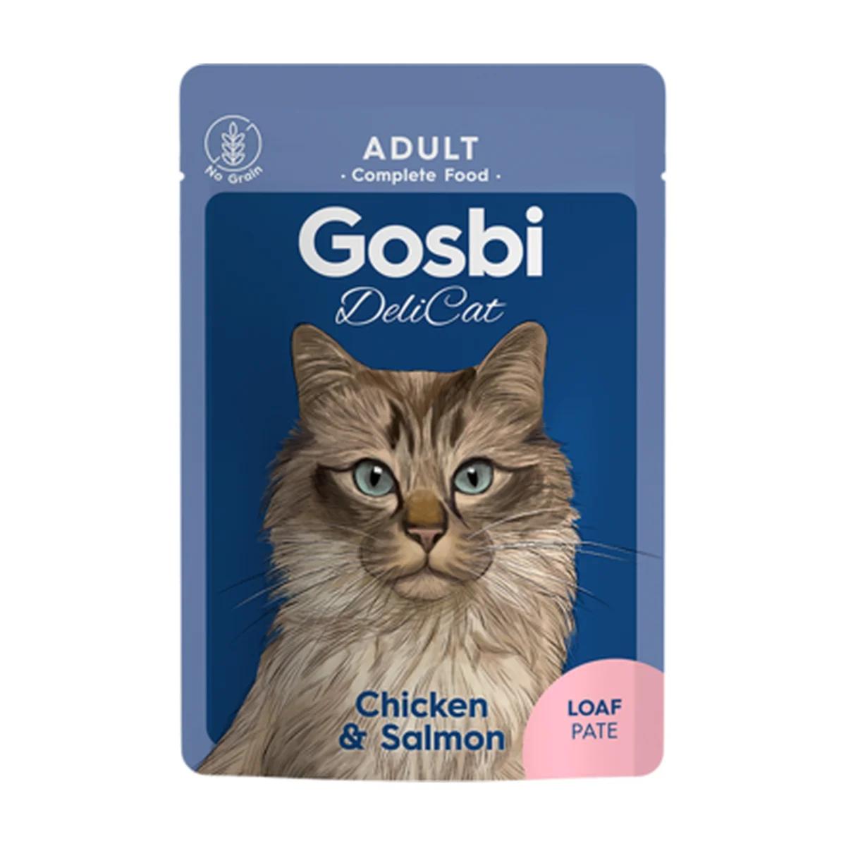 Gosbi Delicat Terrine pour chat adulte au poulet et au saumon 70 g, Gosbi à Casablanca