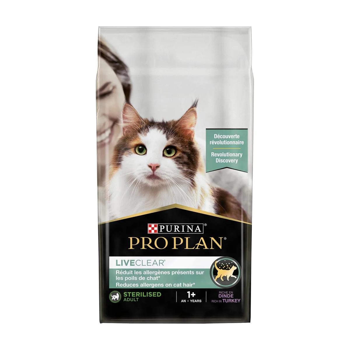 Pro Plan LiveClear Adult Sterilised croquettes pour chat stérilisé riche en dinde 1,4 kg