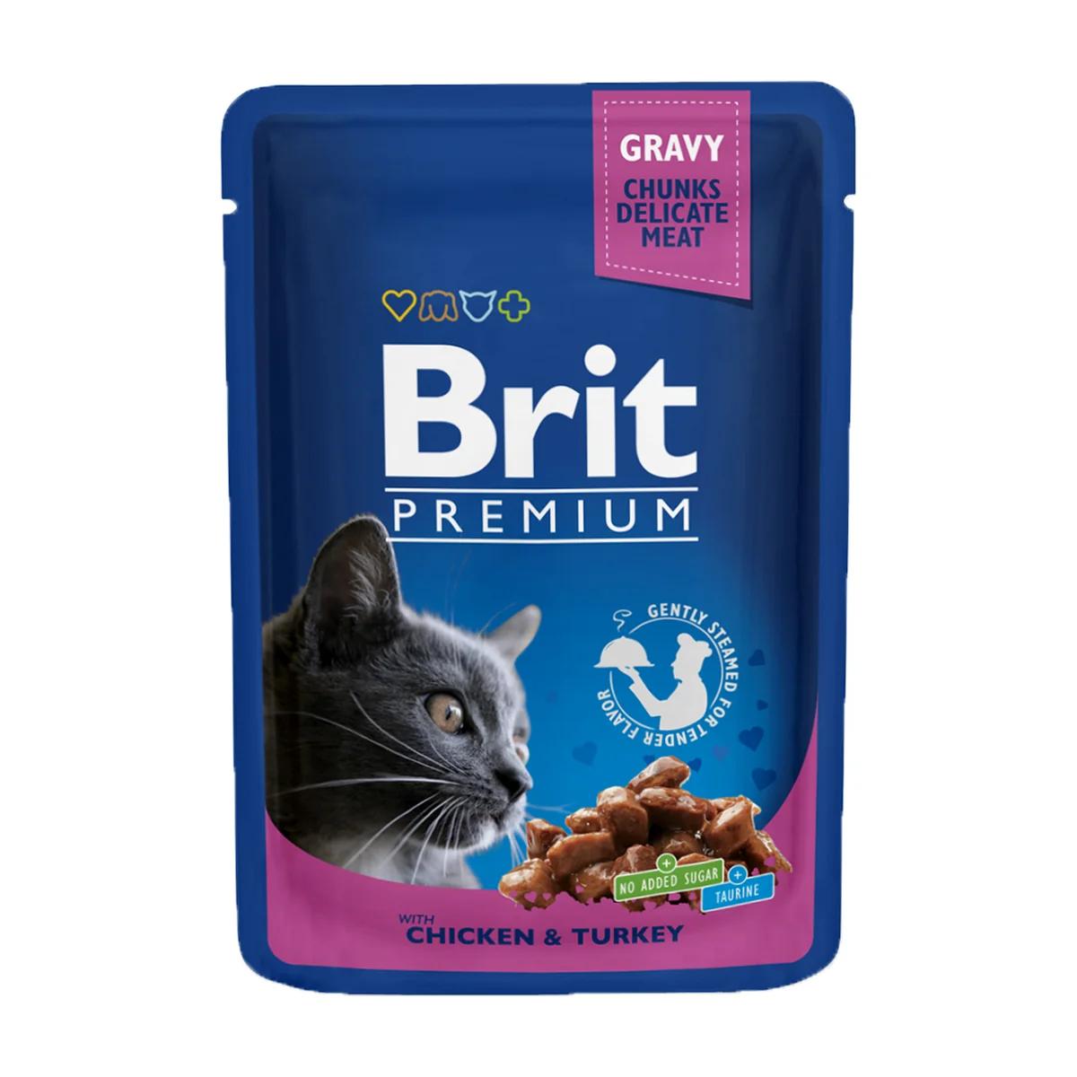 Brit Premium pâtée en sachet pour chat au poulet et à la dinde 100 g