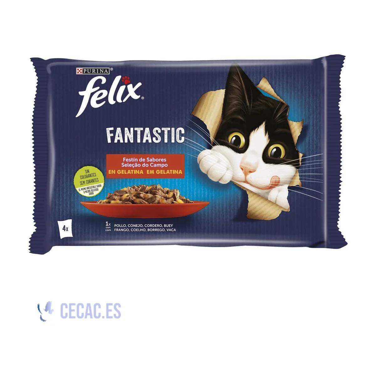 Felix Fantastic – Festin de Saveurs en Gelée pour Chats 4*85 g