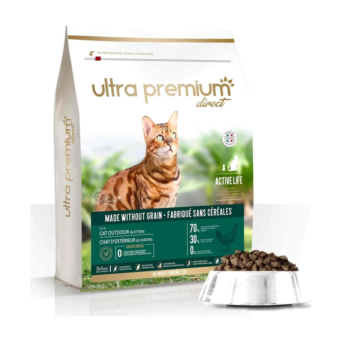 Ultra Premium Direct Croquettes sans céréales pour chat adulte à activité normale 7 kg
