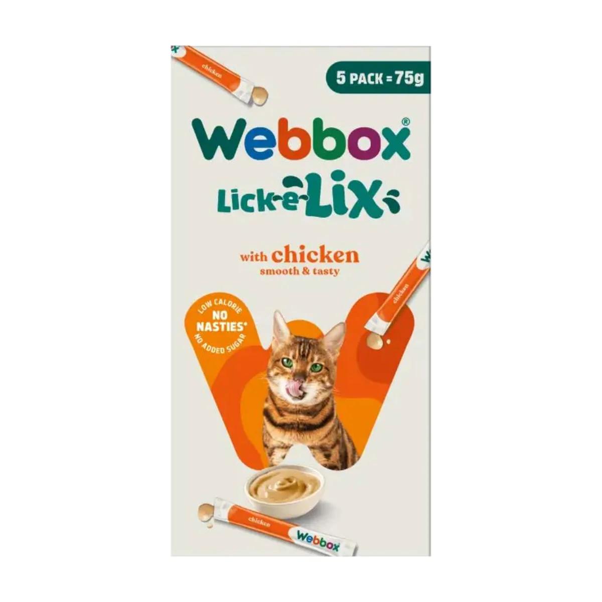 Webbox Lick-e-Lix Smooth & Tasty Chicken (Poulet) 5x15 g, Webbox à Casablanca