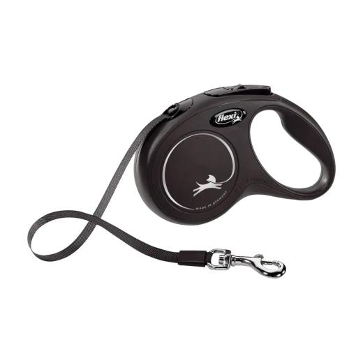 Flamingo Flexi Classic laisse à enrouleur à sangle noire taille S 500 cm, Flamingo à Casablanca