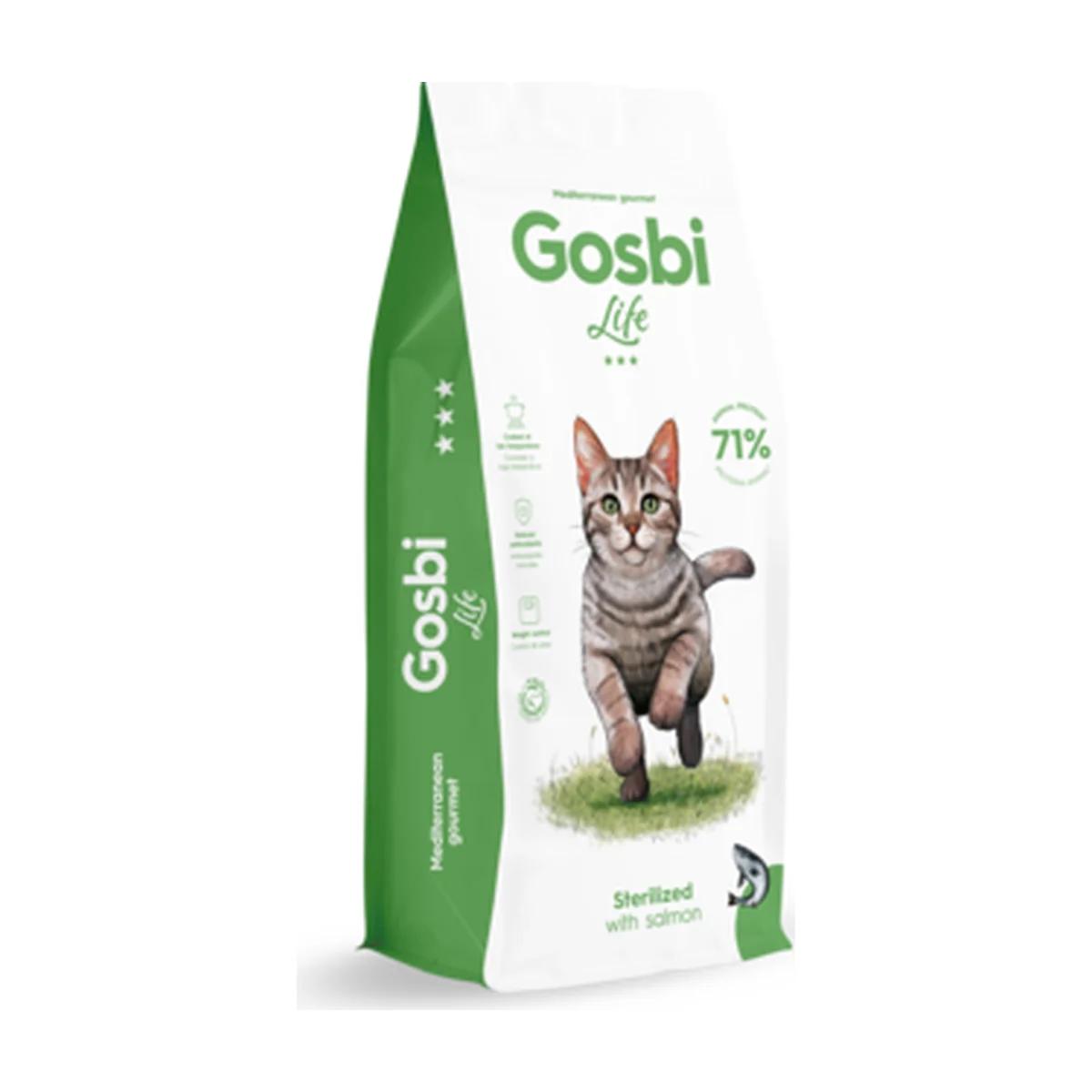 Gosbi Life Croquettes pour chat adulte stérilisé au saumon 12 kg
