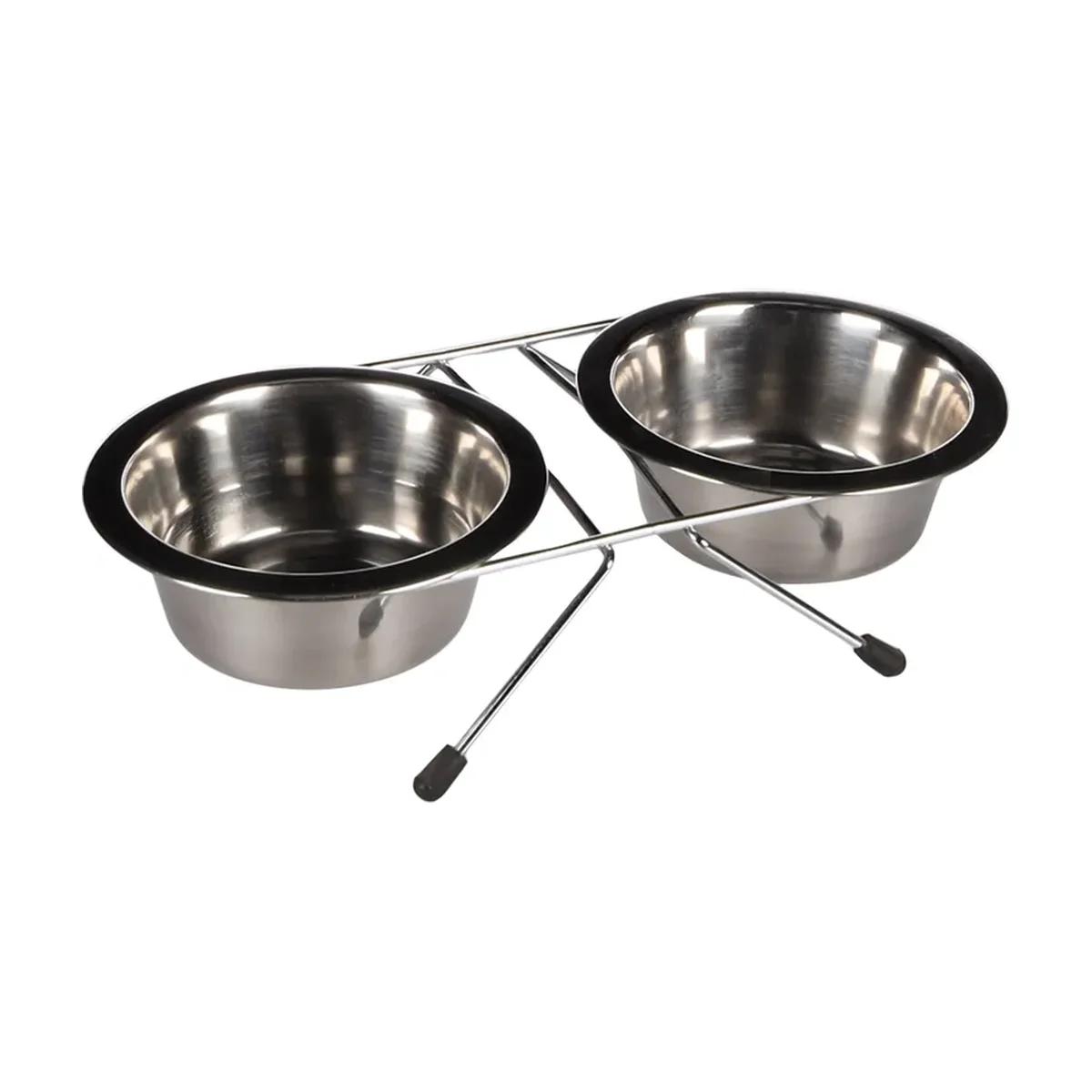 Flamingo Gamelle double Duo Dinner Arjun sur support en inox 2 x 800 ml, Flamingo à Casablanca