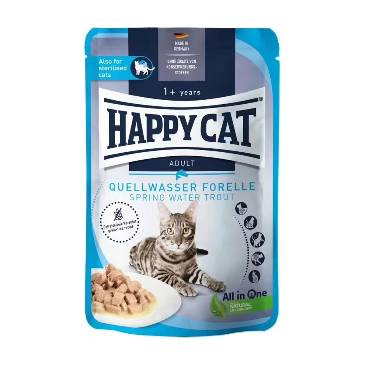Happy Cat Viande en sauce pâtée pour chat à la truite d'eau de source 85 g, Happy Cat à Casablanca