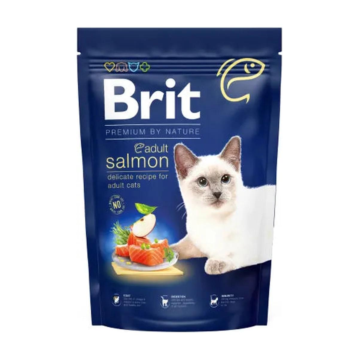 Brit Premium by Nature Cat croquettes au saumon pour chat adulte 1,5 kg