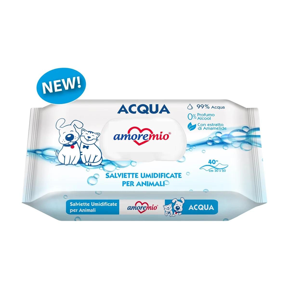 Amore Mio Lingettes nettoyantes Acqua pour chien et chat 40 pièces, Amore Mio à Casablanca