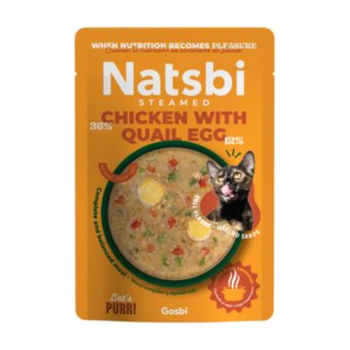 Natsbi Cat Steamed Chicken With Quail Egg 80 g, Natsbi à Casablanca