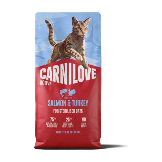 Carnilove Active croquettes pour chat stérilisé au saumon et à la dinde 2 kg, Carnilove à Casablanca