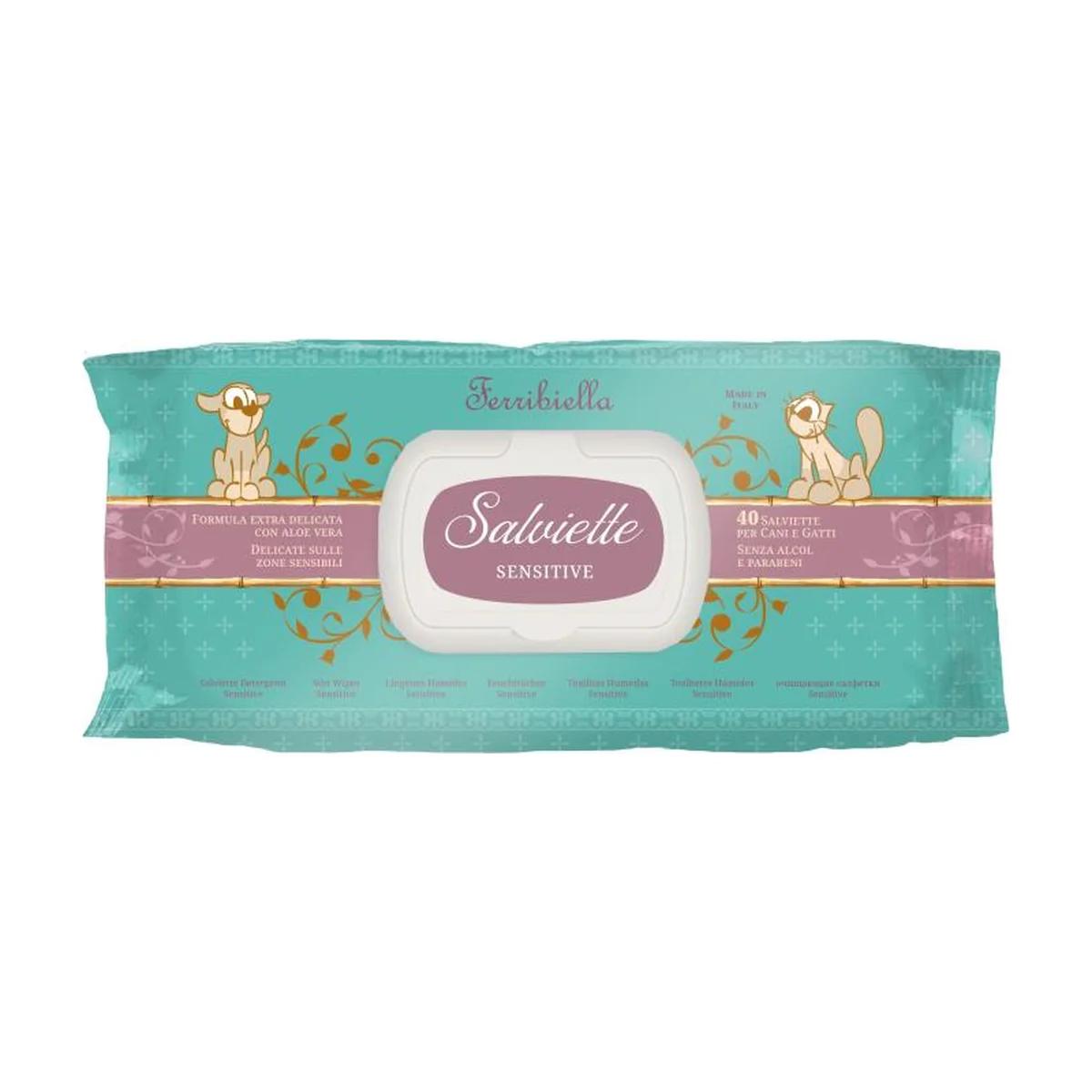 Lingettes Humides Sensibles pour Chiens et Chats – Ferribiella