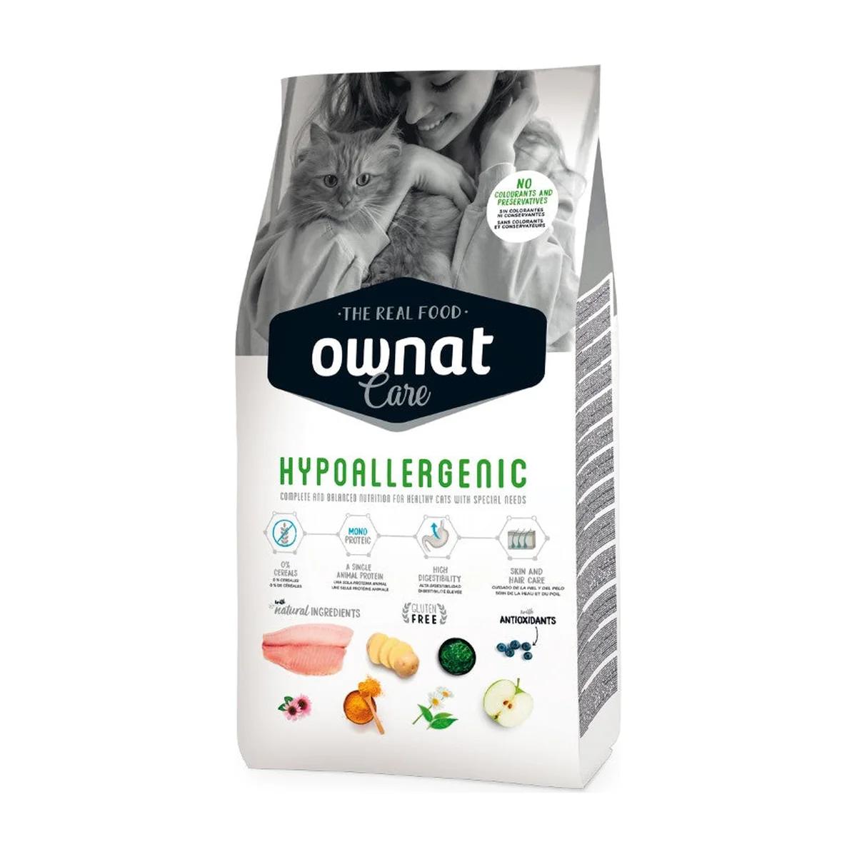Ownat Care Hypoallergenic Croquettes pour chat au poisson sans céréales 1,5 kg
