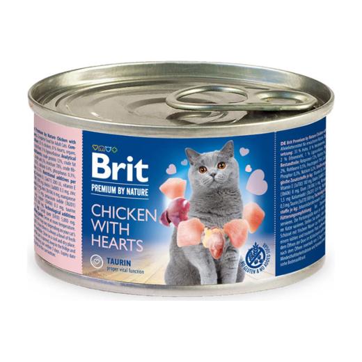 Brit Paté Premium by Nature Chicken with Hearts pour chat 200 g, Brit à Casablanca