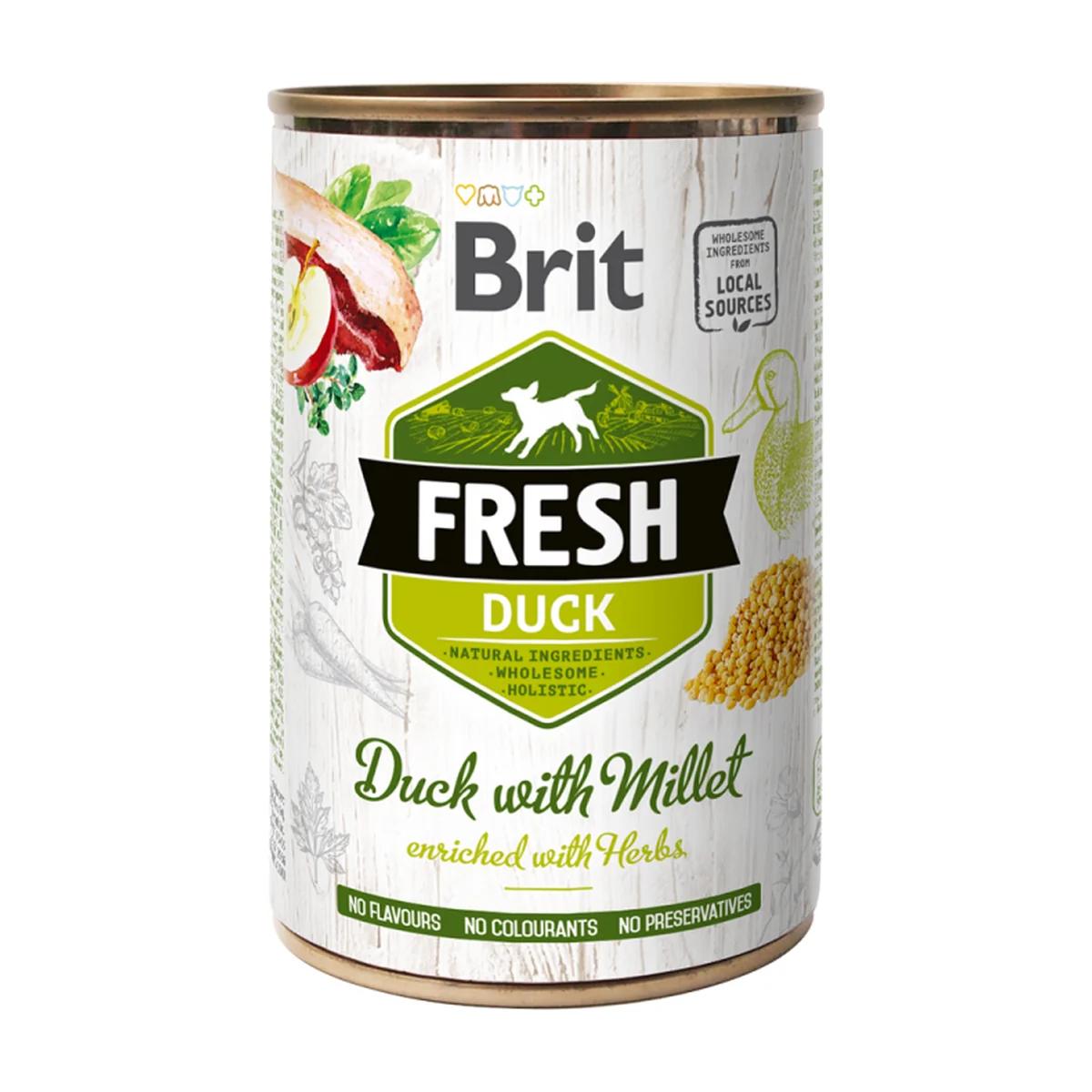 Brit Fresh Pâtée pour chien au canard et au millet 400 g