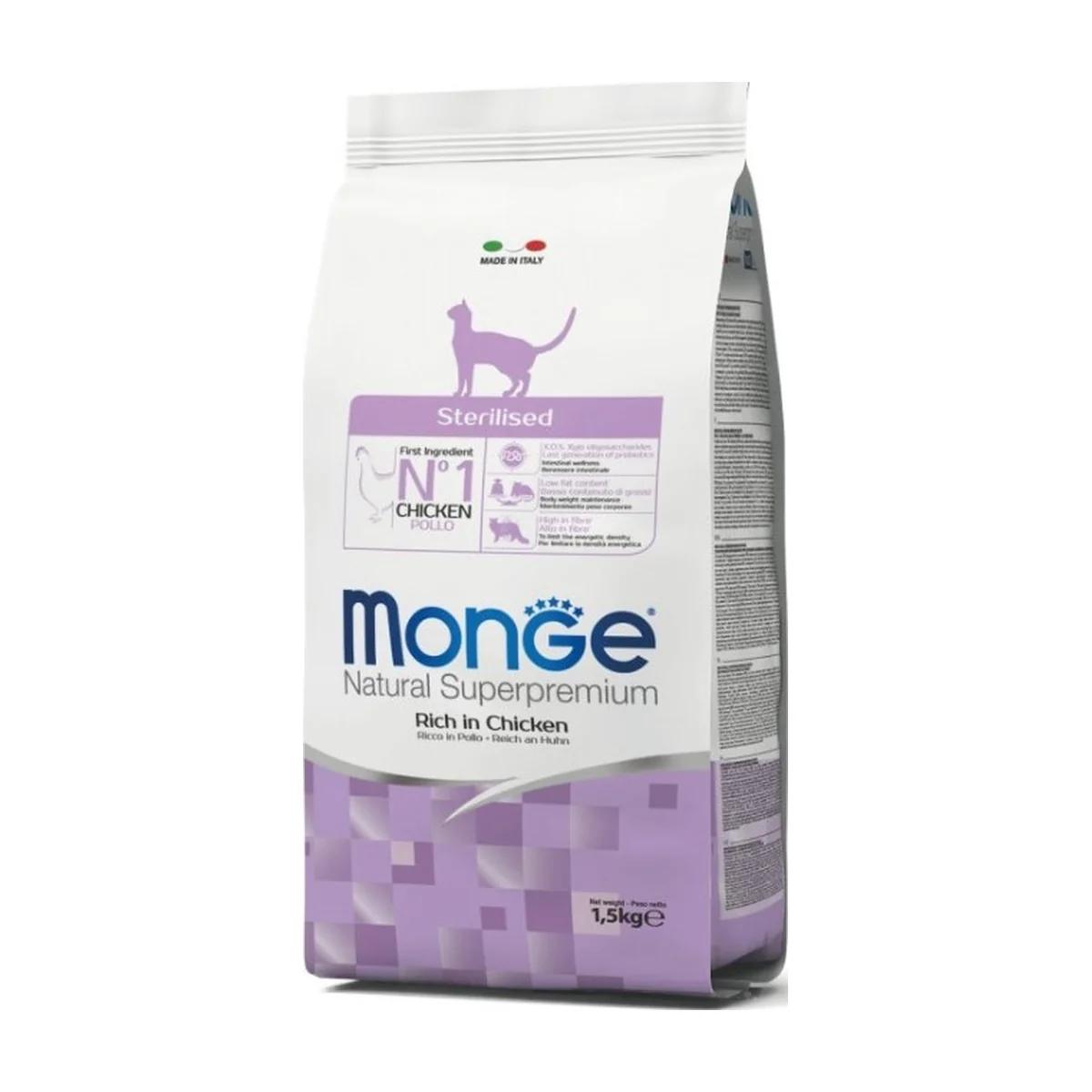 Monge Croquettes Chat Stérilisé Poulet 1,5 kg