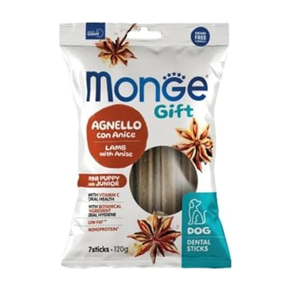 Monge Gift Dental Sticks Puppy & Mini Junior à l'Agneau Et à l'Anis – 120 g, Monge à Casablanca
