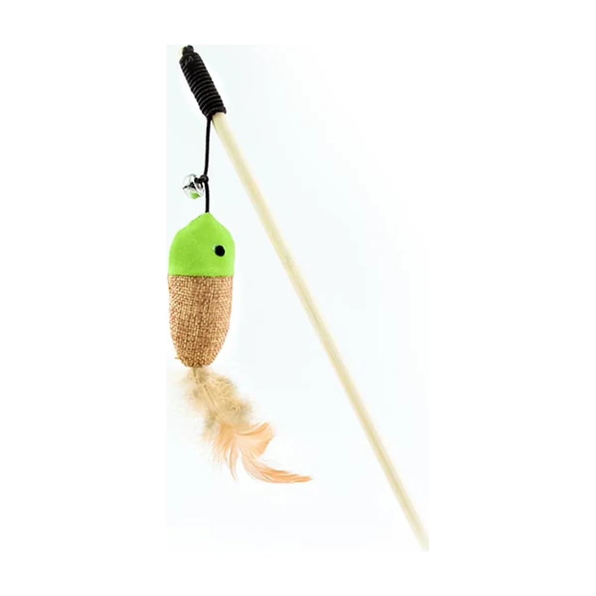 Canne à Chat Interactive Premium avec Plumes et Clochette – Poisson