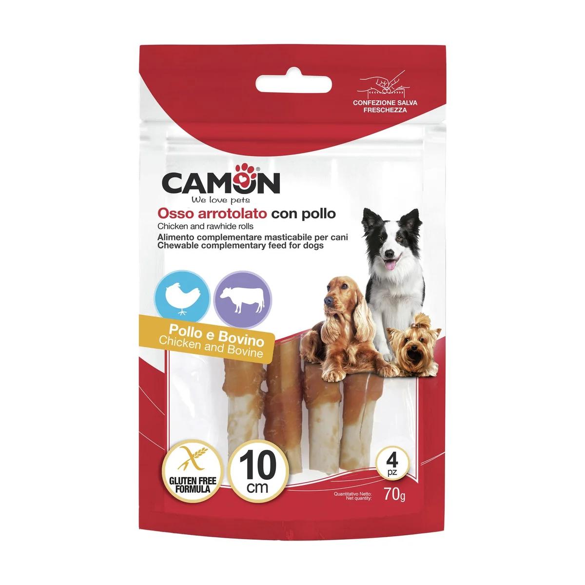 Camon Torsade au poulet et à la peau de vache pour chien 70 g