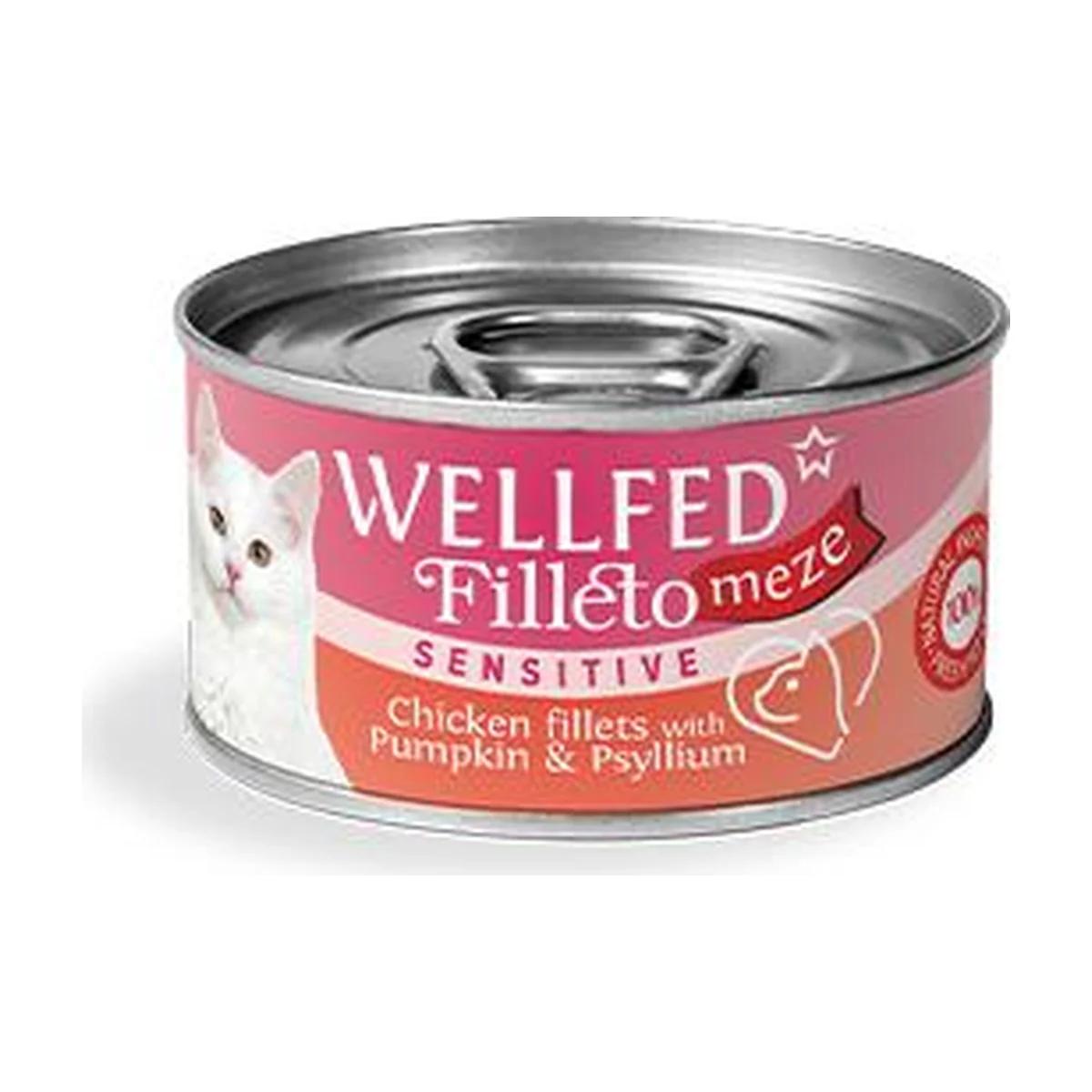 Wellfed Sensitive pâtée pour chat au poulet, à la citrouille et au psyllium 70 g, Wellfed à Casablanca
