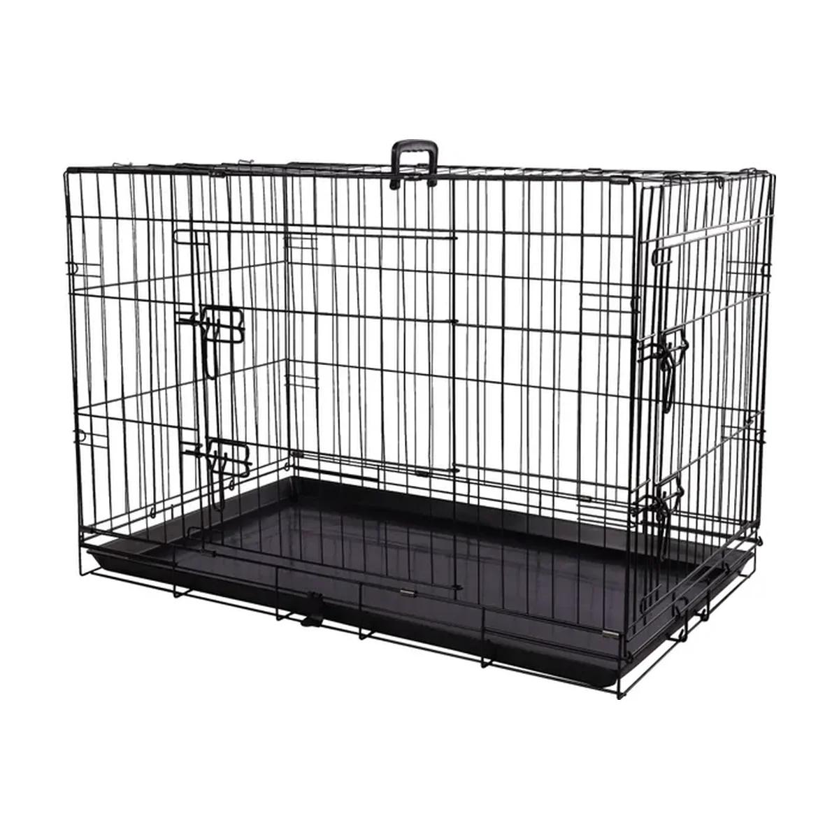 Flamingo Cage métallique Mezo noire pour chien L 92 x 56 x 64 cm, Flamingo à Casablanca