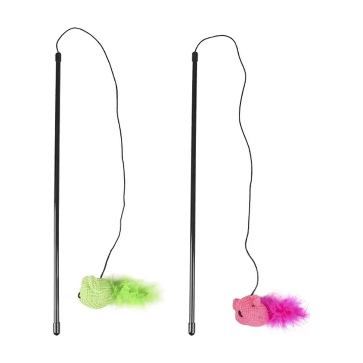Flamingo Vera Canne à pêche avec souris pour chat, coloris assortis, Flamingo à Casablanca