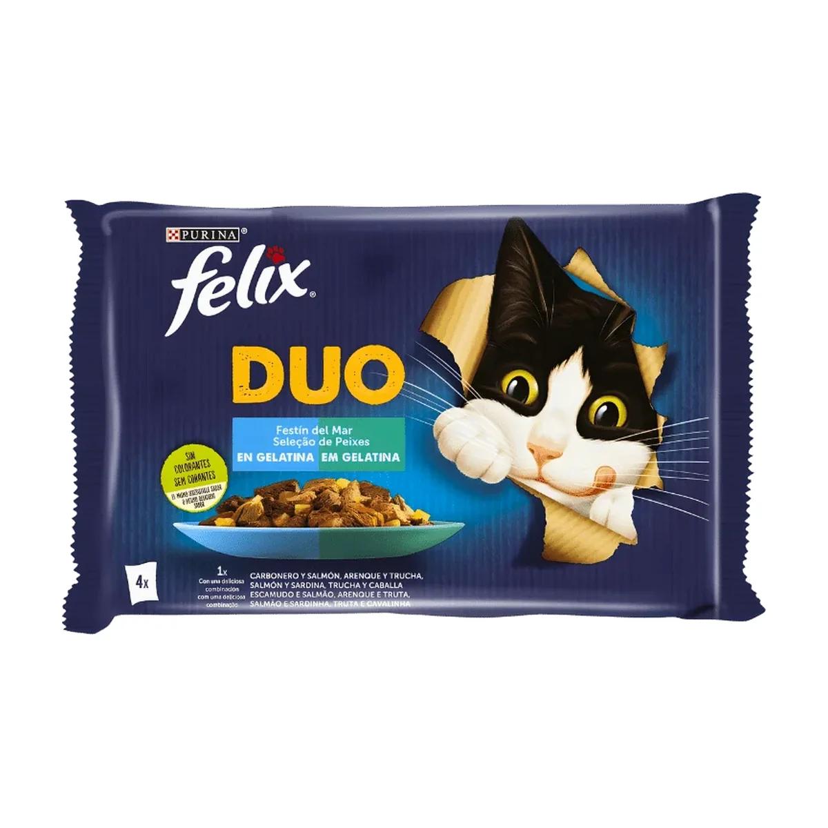 Purina Felix Fantastic Duo Sélection de Poissons 4x85 g