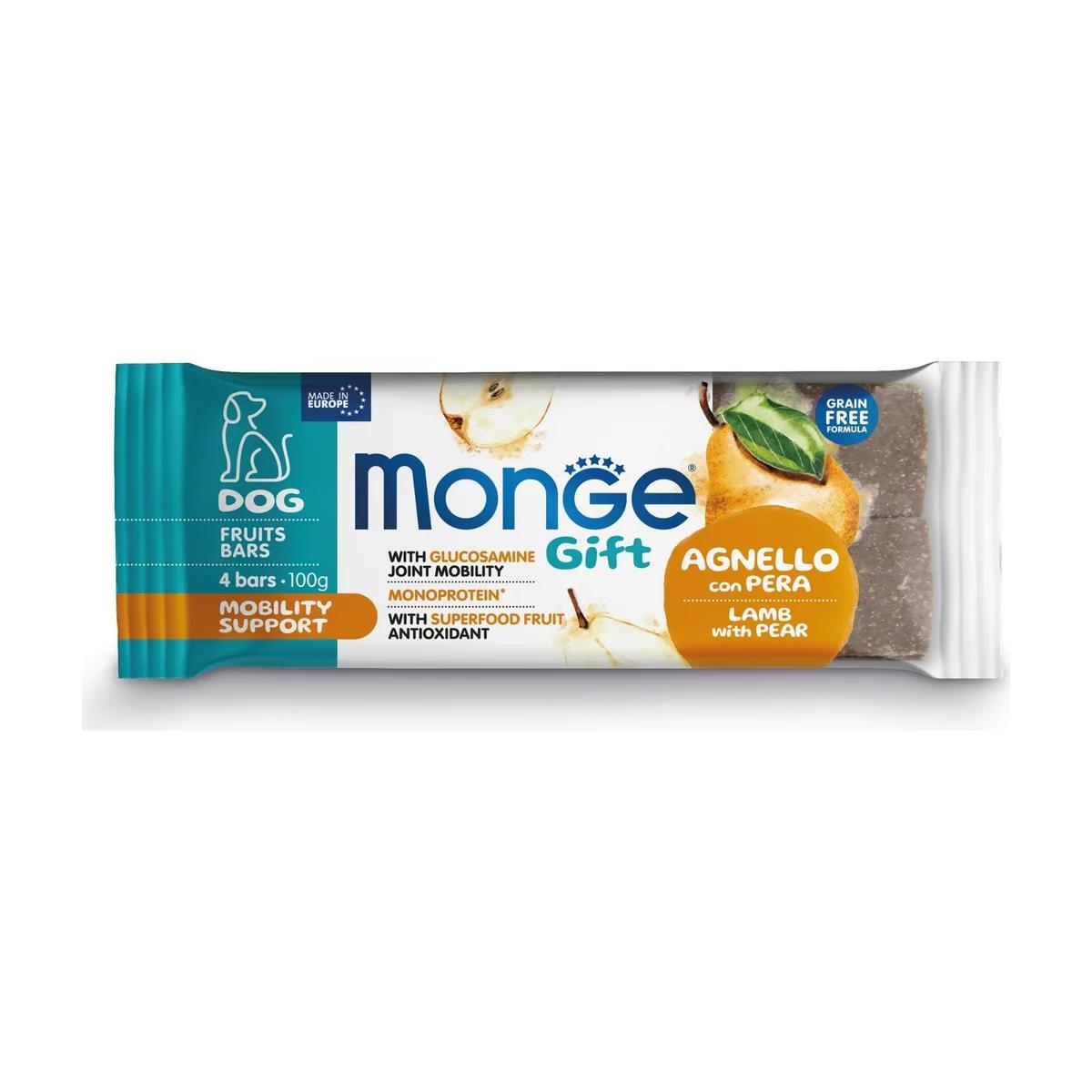 Monge Gift Mobility Support Dog Adult Lamb with Pear Fruit Bars 100 g