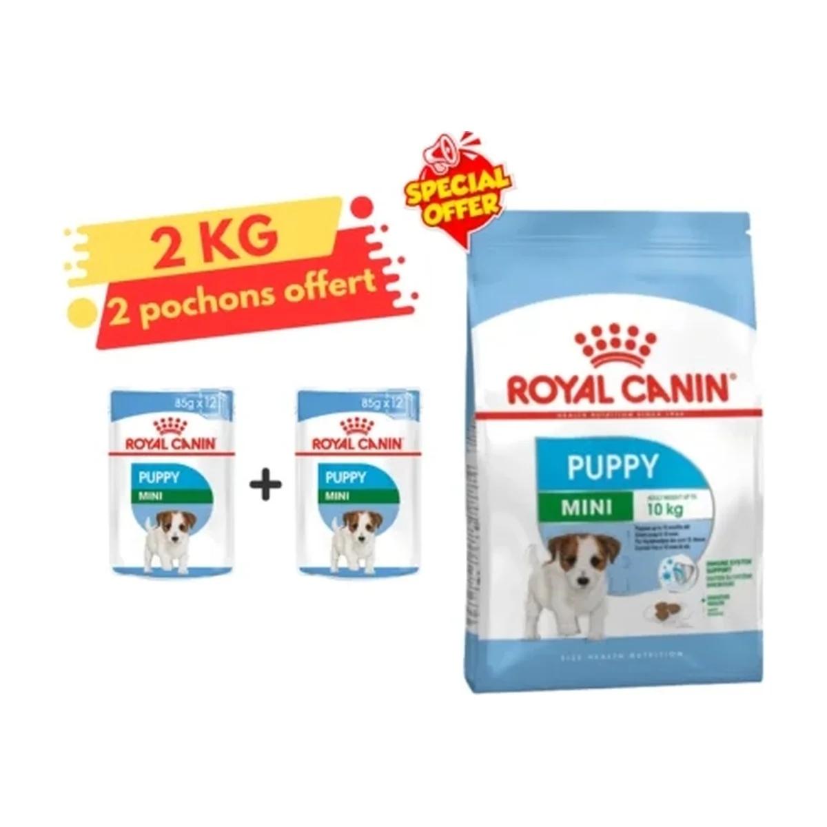 Royal Canin Mini Puppy 2 kg + 2 Pochons Offerts