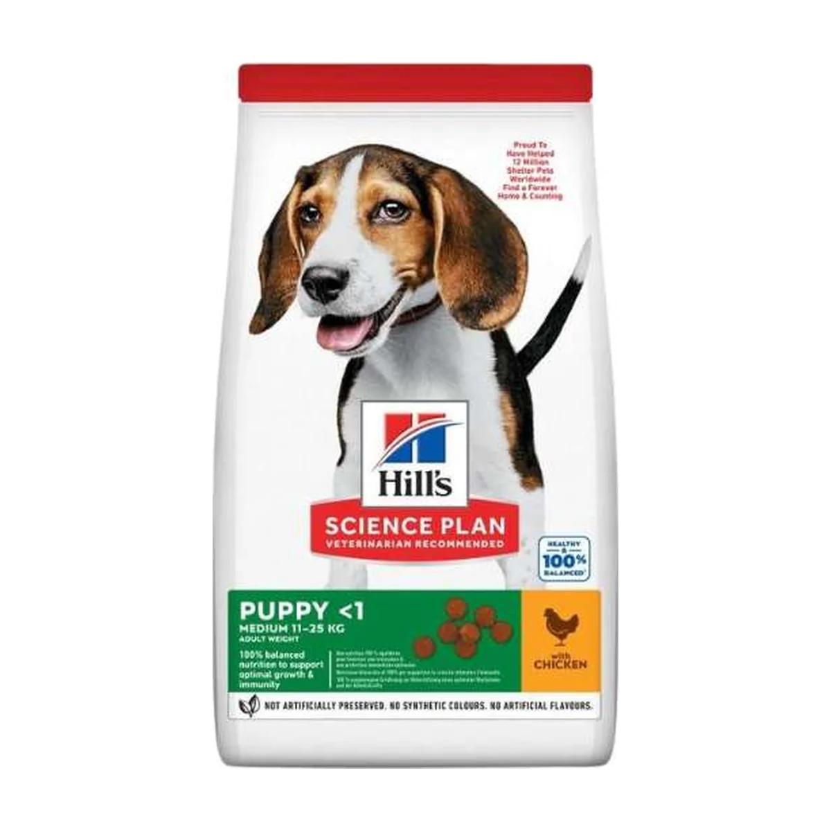 Croquettes Hill's chiot taille moyenne au poulet – 14 kg