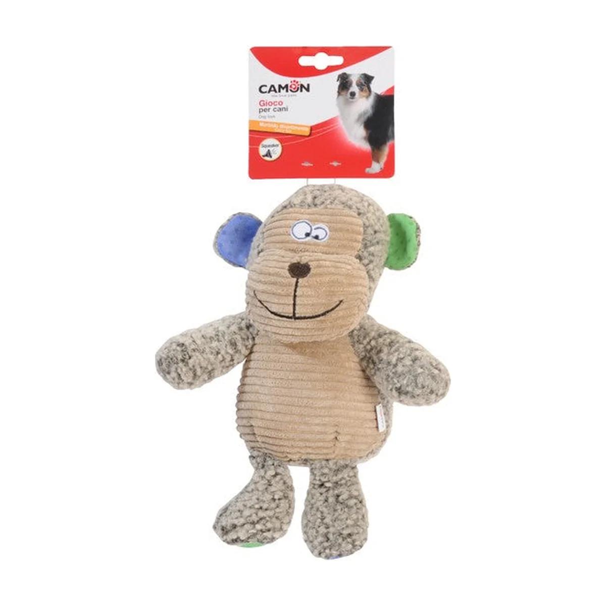 Jouet pour chien peluche singe avec couineur 30 cm