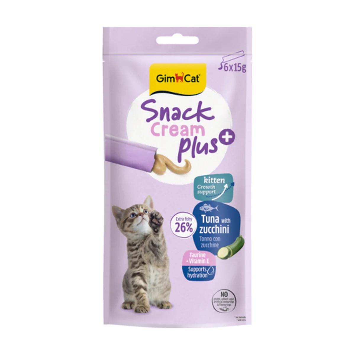 Gimcat Snack Cream Plus friandise pour chaton thon et courgette 6 x 15 g, Gimcat à Casablanca