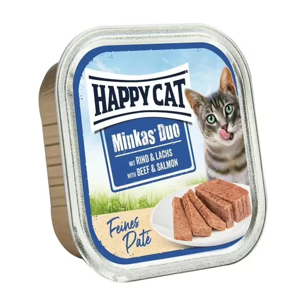 Happy Cat Minkas Duo pâtée pour chat bœuf et saumon 100 g, Happy Cat à Casablanca